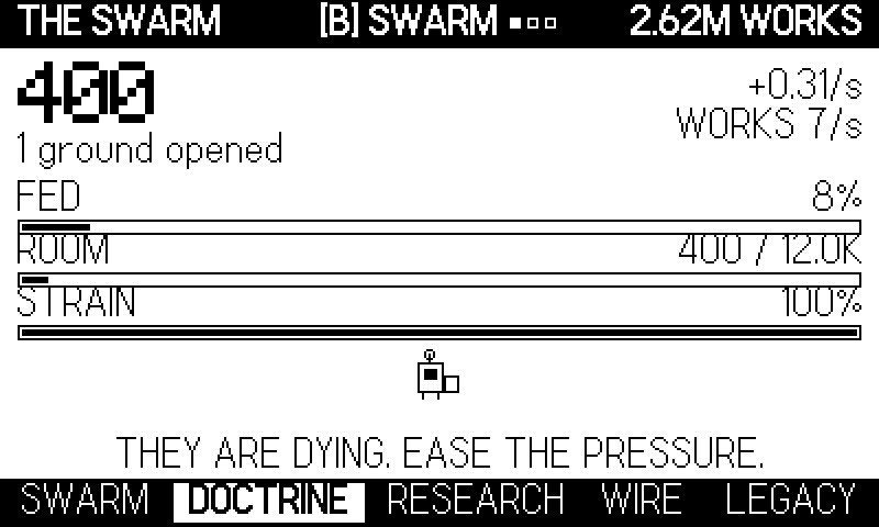 A swarm that outgrows its intake collapses. This is the act you can lose.