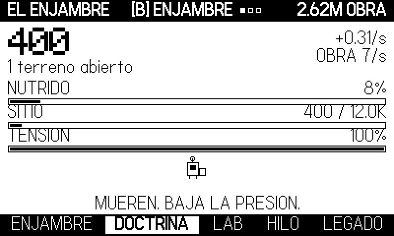 Un enjambre que supera su consumo se derrumba. Este es el acto que se puede perder.