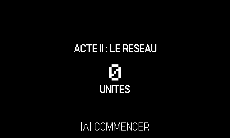 Entre deux actes : la nouvelle unité apparaît seule, à zéro.