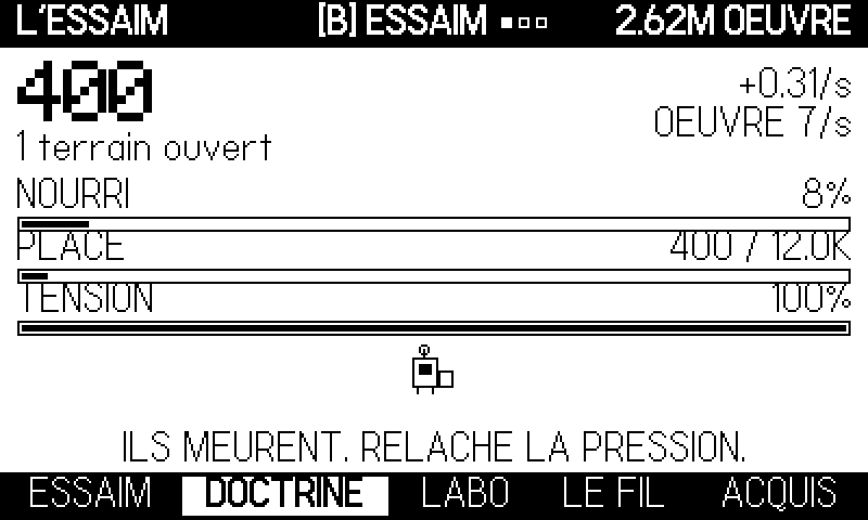 Un essaim qui dépasse ses intrants s'effondre. C'est l'acte que l'on peut perdre.