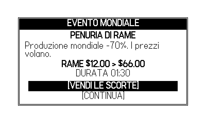 Un evento arriva e sposta i moltiplicatori in diretta.